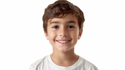 portrait of an italian male child boy smiling front view 4k realistic
