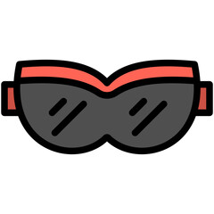 glasses filled line icon
