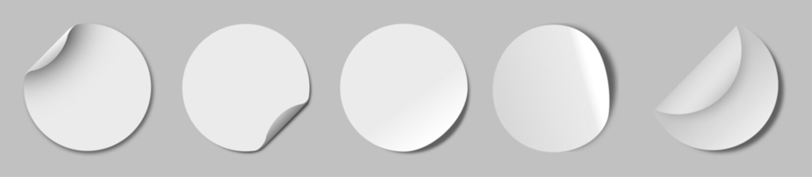 circular plain white tags vector art 