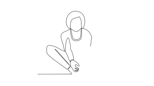 Animated self drawing of video illustration people stretching. Stretching before exercise is crucial for optimal performance and injury prevention. It increases flexibility and blood flow to muscles.