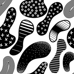 seamless stripe organic hand drawn line art seamless pattern. applicable for background, wallpaper and other decorative purpose such textile and clothing