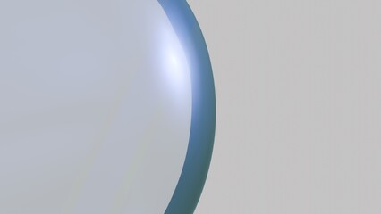 The image represents three 3D-styled blue balls floating in the sky on a background of azure colour. The spheres have a spherical shape and a glossy surface, from which glints of light emanate. The 