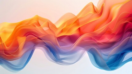 Obraz premium An abstract background rendered in 3D with smooth wavy lines. Intelligent artificial intelligence.