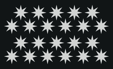  abstract geometric shapes on white background