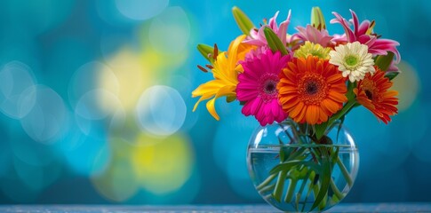 Wonder of impossible unique flowers, dynamic, very colorful, rough background wallpaper