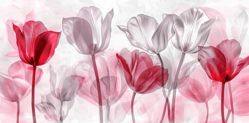 Fototapeta premium Transforming hand sketch wonder flowers into a top view design using a white background