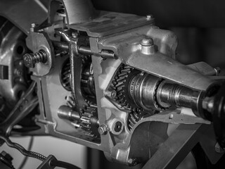 Motor of the old-timer car .