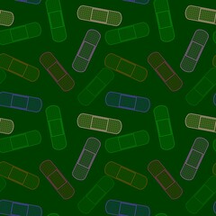 Medicine tape seamless pattern for wrapping paper and fabrics and linens