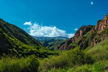 Picturesque mountain valley on summer day