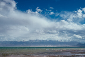 Issky-kul lake in Kyrgyzstan, summer landscape