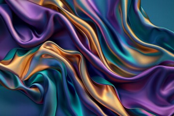 Obraz premium Fabric design with abstract pattern on silk background. Fabric design with paints. Textiles.