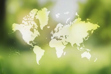 Vintage style big world map