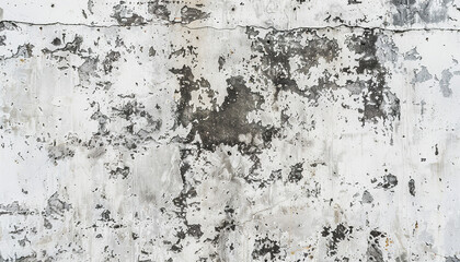 Fototapeta premium Abstract grunge aged white wall texture background wallpaper. Backdrop, gray weathering spots, artistic street concrete, detailed composition