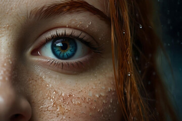 Eye of the person, Fiery Redhead, Grit and Grace with Wet Hair and Earthy Charm
