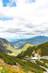 nature and Tatra mountains in Poland during the summer day