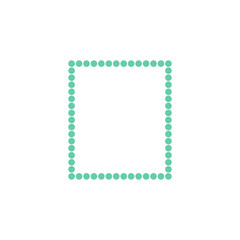 A transparent dotted line rectangle shape design element.