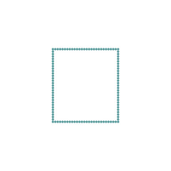 A transparent dotted line rectangle shape design element.