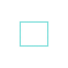 A transparent dotted line rectangle shape design element.