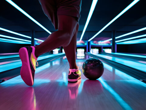 Persona jugando al bowling