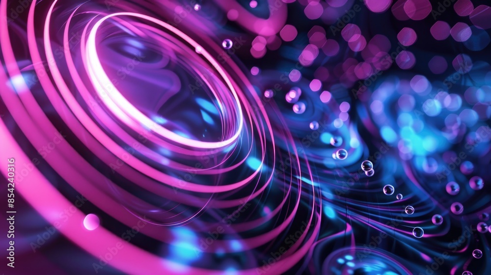 Poster digital background featuring loading circles.