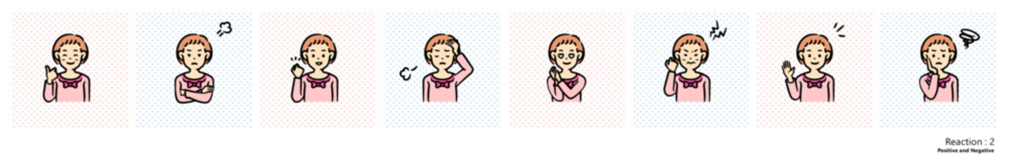 幼児（女の子）のイラスト｜リアクション2