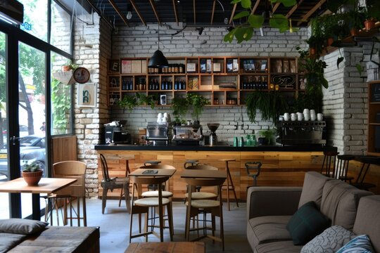 Modern cafe-bar with an inspiring atmosphere, offering a variety of coffee blends, homemade pastries, and light snacks.