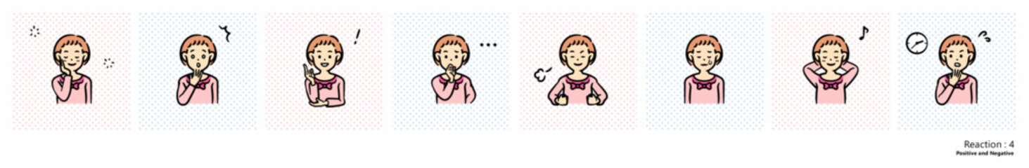 幼児（女の子）のイラスト｜リアクション４
