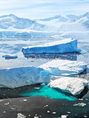 Majestic Icebergs in Antarctica
