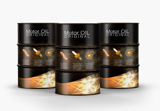 Oil Barrel Mockup