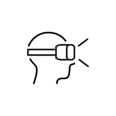 VR headset icon. Simple VR headset icon for social media, app, and web design. Vector illustration.