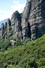 Fototapeta premium Panoramic view of Meteora Monasteries, Thessaly, Greece