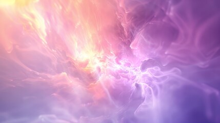 Fototapeta premium Soft pastel hues represent the gentle nature of the weak color charge which is responsible for radioactive decay in quarks.