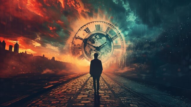 Time travel, Time portal background