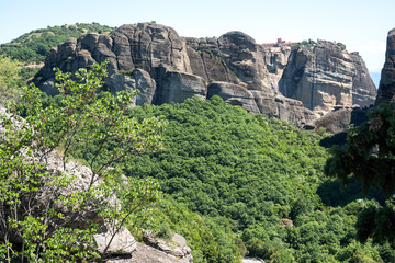 Panoramic view of Meteora Monasteries, Thessaly, Greece