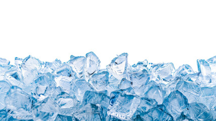 Ice cubes on transparent background