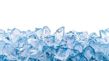 Ice cubes on transparent background
