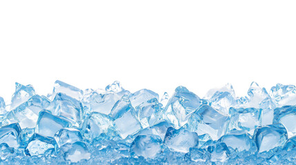 Ice cubes on transparent background