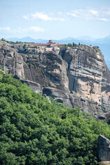 Fototapeta premium Panoramic view of Meteora Monasteries, Thessaly, Greece