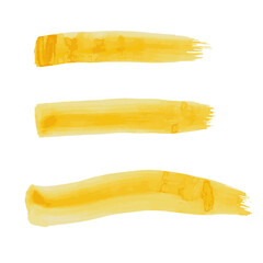 シンプルな筆跡の水彩テクスチャー素材　ベクター