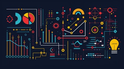 Data science banner web icon for Computer Science and insight, Ai, Big Data, algorithm, analyze, Statistic, knowledge, Deep and machine learning. minimal vector infographic concept.