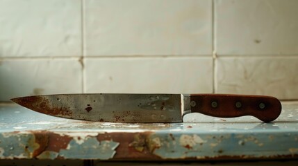 A single kitchen blade