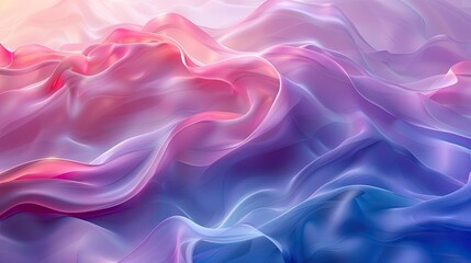 Fototapeta premium A colorful, flowing piece of fabric with a pink and blue hue. The image is a work of art, with a sense of movement and fluidity