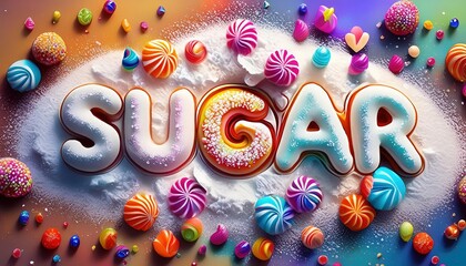 Colorful Confectionery Theme with Sweets and Candy