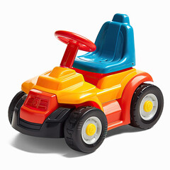 Little Tikes plastic toy lawn mower angled view | Isolated on Transparent & White Background | PNG File with Transparency