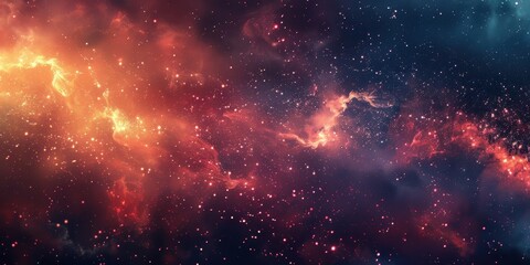 Fototapeta premium Fourth of July USA Independence Day Celebration Red, White, and Blue Starry Night Sky Background. Generative AI