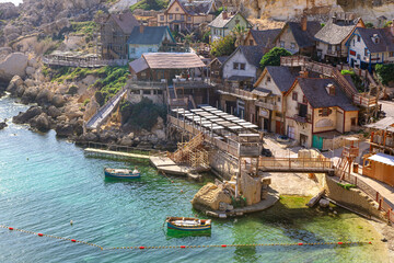 Fototapeta premium Picturesque coastal village with a charming landscape. Fishing village like in fairytale