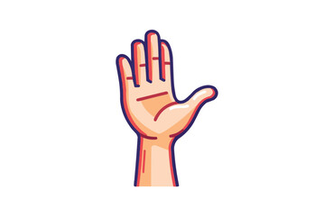 Fototapeta premium Asl interpreting color icon vector, isolated on white background. Beautiful asl interpreting icon.