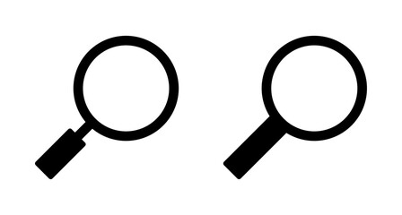 Search icon vector isolated on white background. Glass vector icon. search magnifying glass icon. Find