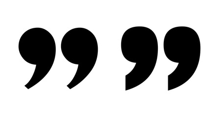 Quote icon vector isolated on white background. Quote sign icon. Quotation mark symbol.