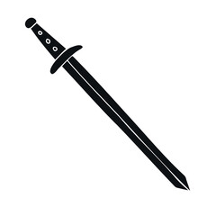 Vector hand drawn doodle sketch sword isolated on white background
